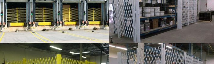 Warehouse racking gates