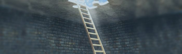 Ladder descending from puzzle hole